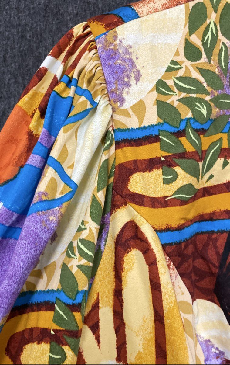 GooGoo for Bar III Women's Abstract Print Puff Sleeve Wrap Dress NWT Sz 1X