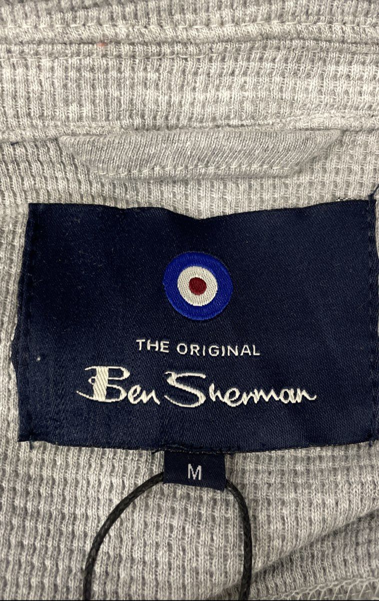 Ben Sherman Men's Grey Heather Waffle Knit Snap Front Shirt Jacket NWT Sz M