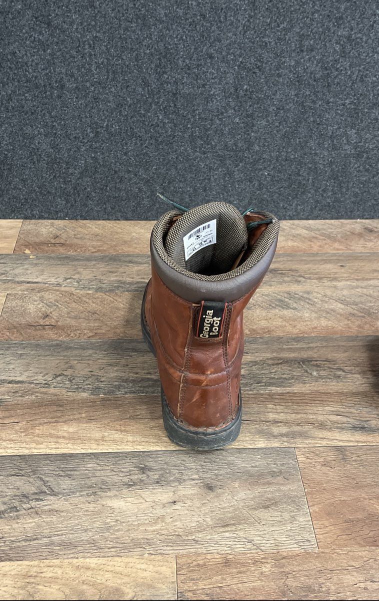 Georgia Boot Eagle Light G8083 Brown Leather 8" Work Boots Men's Size 10 W