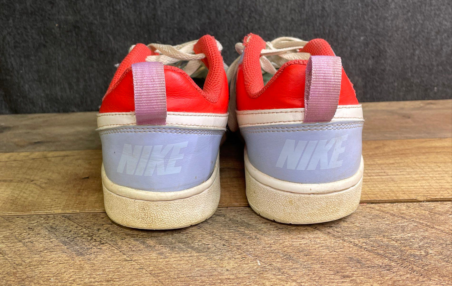 Nike Court Borough Low 2 SE Blue Whisper Copa Red Sneakers Youth Size 4Y