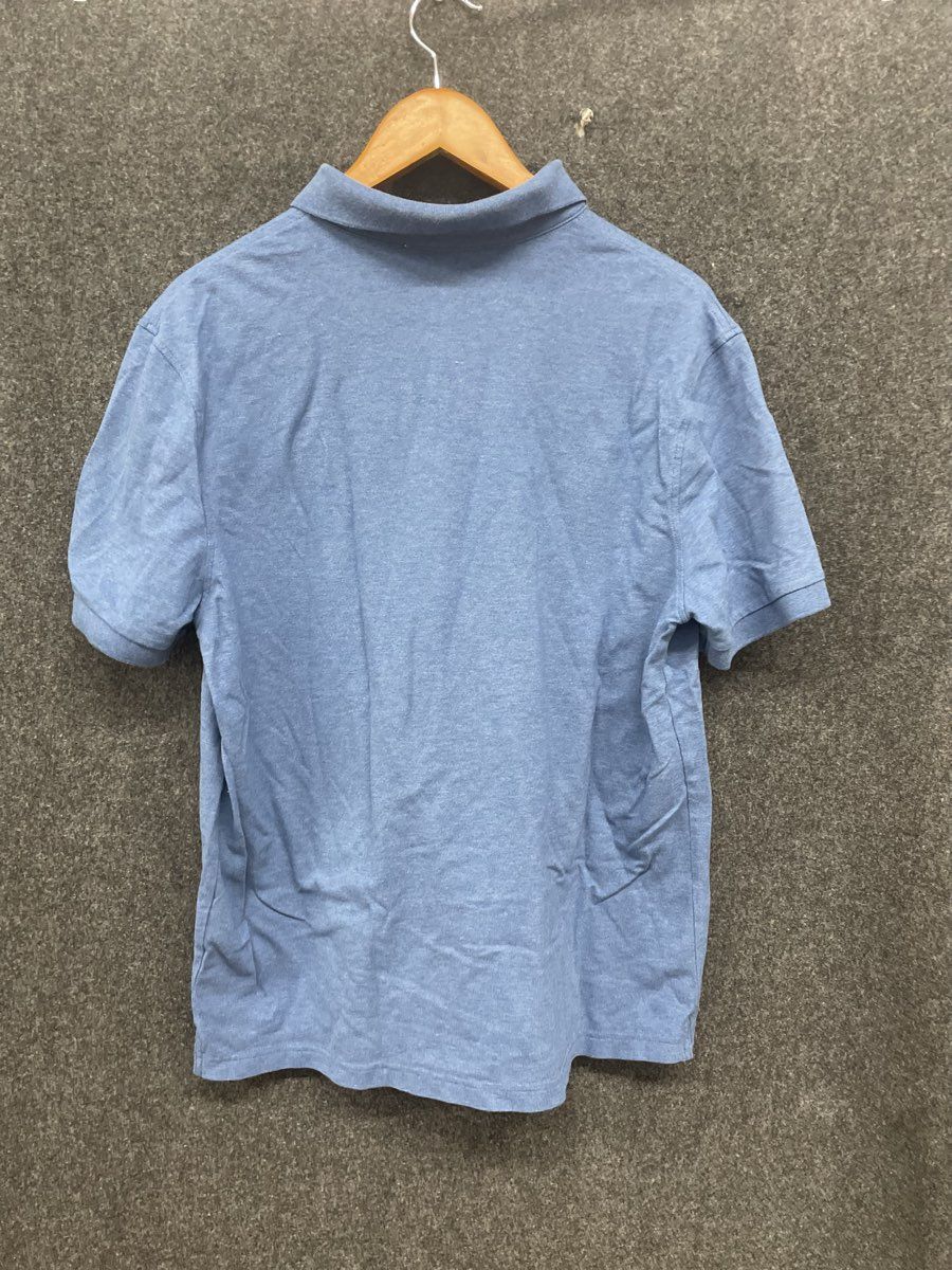 Charles Tyrwhitt Men's Blue Heather Short Sleeve Cotton Stretch Polo Sz L
