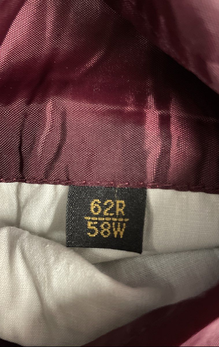 Vintage 90s J. Vitali Men's Burgundy Double Breasted Peak Lapel Blazer Sz 62R