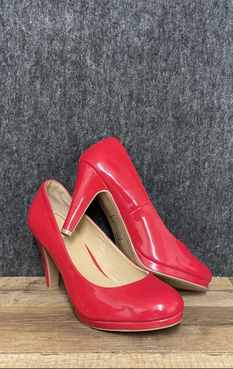 Lane Bryant Red Patent Platform Pumps Women's Size 9W