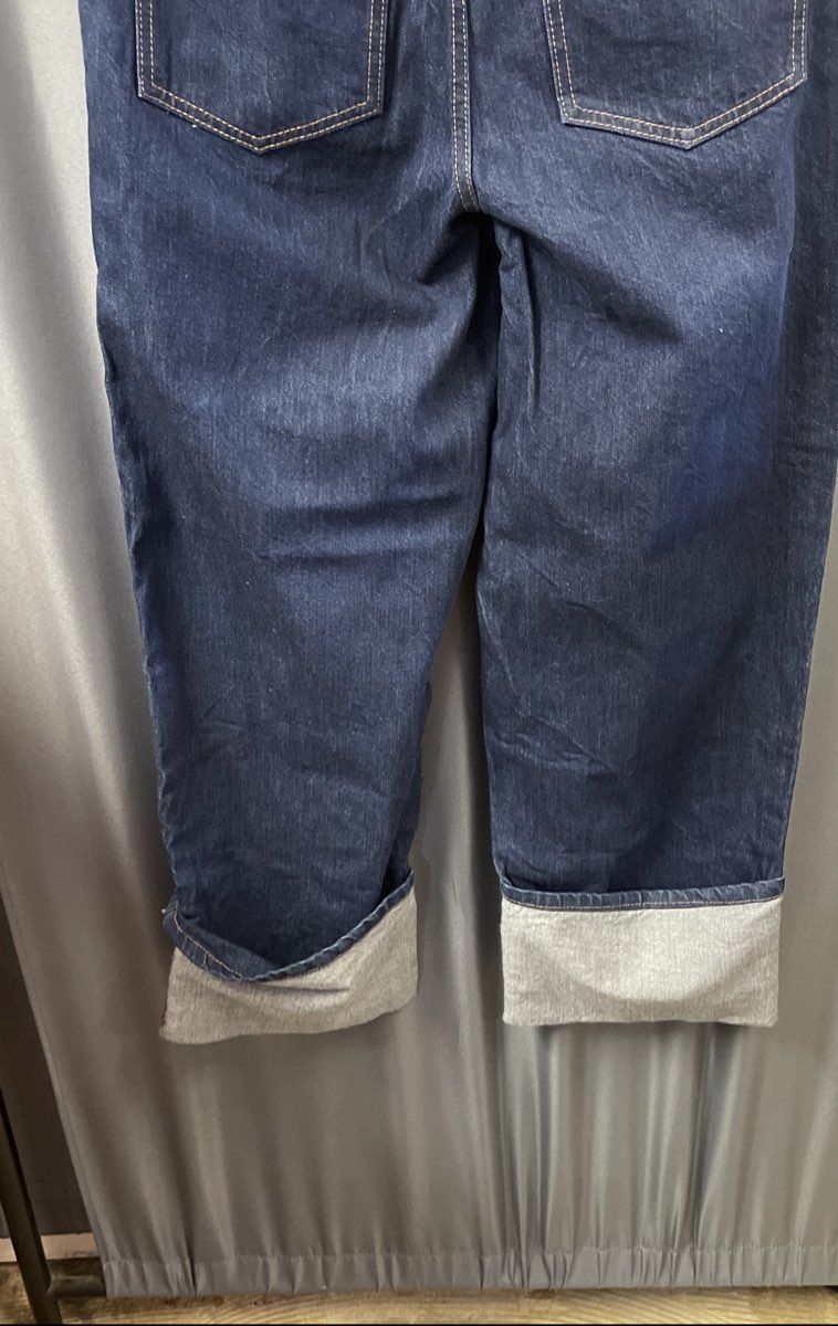Kate Spade Women's Dark Blue Wide Cuff Cropped Straight Leg Jeans Size 4