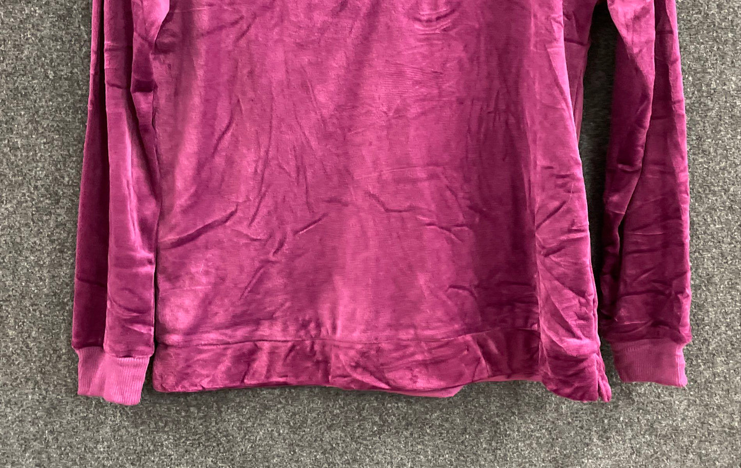 Nautica Women's Plum Velour Stretch Henley Long Sleeve Shirt NWT Size S