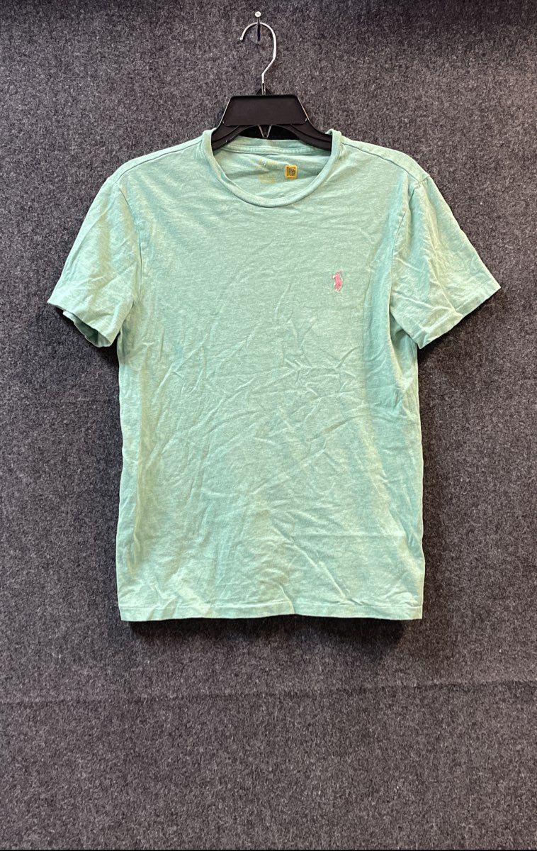 Polo Ralph Lauren Men's Mint Green Custom Slim Fit Cotton Tee Pink Pony Sz S