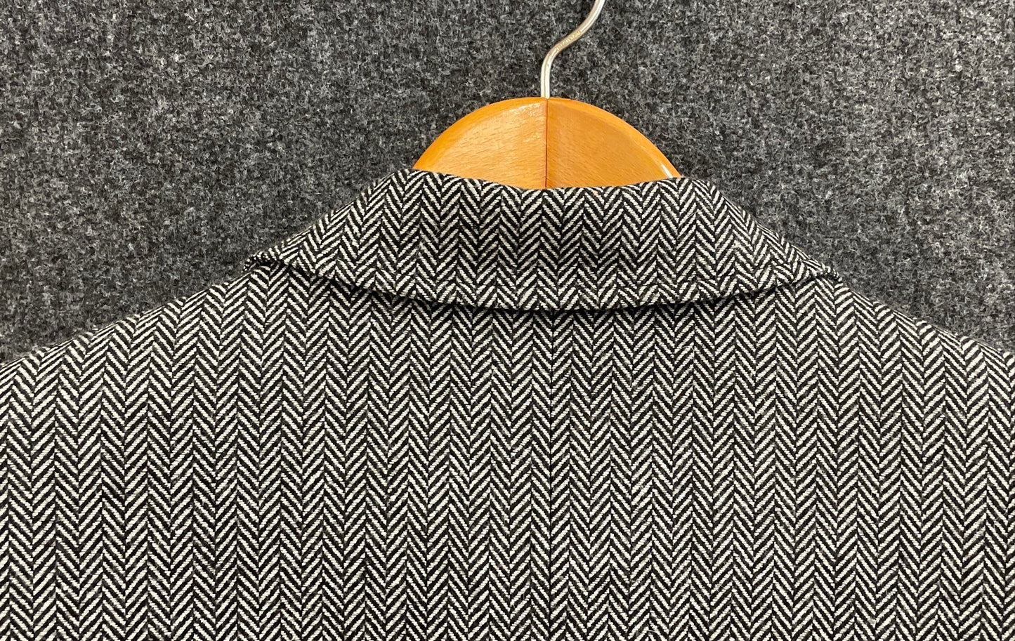 Rebecca Minkhoff Women's Black White Herringbone Wool Blend Blazer NWT Sz L