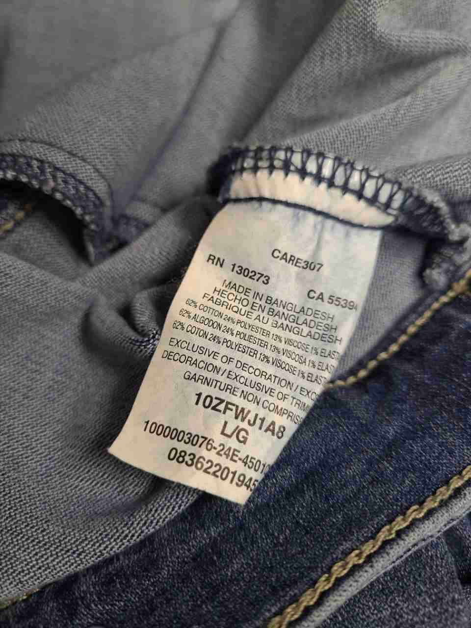 Wrangler Authentics Women's Blue Denim Trucker Jacket Stretch Sz L