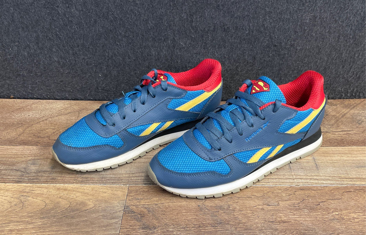 Reebok Classic Leather Superman Blue Red Sneakers Size 6