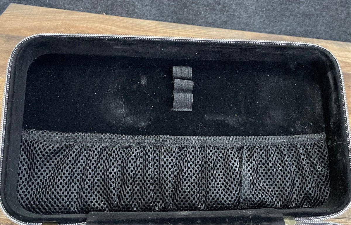 Apres Black Latex Makeup Bag Travel Nail Tool Case Zippered Handle 13x10