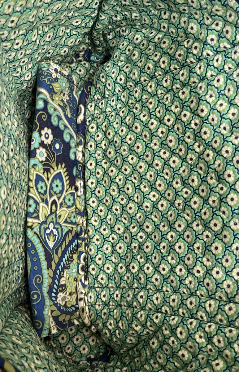 Vera Bradley Quilted Cotton Paisley Tote and Mini Handbag Purse Lot of 2