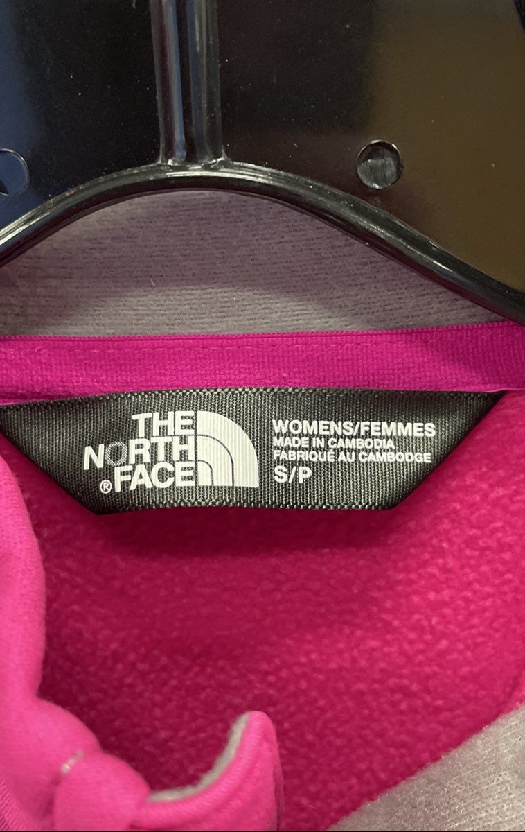 The North Face Women's Pink Full Zip Softshell Fleece Jacket Sz S