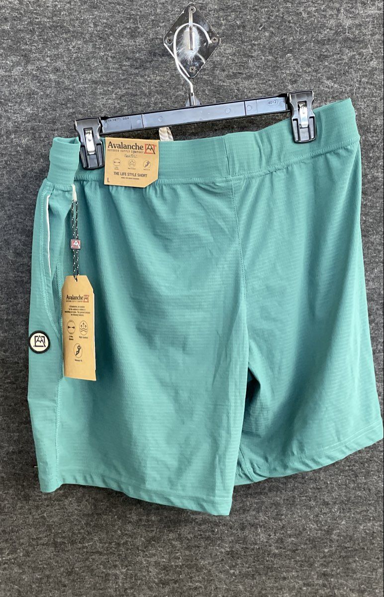 Avalanche Men's Teal Lifestyle Shorts 2-Way Stretch Relaxed Fit NWT Size L