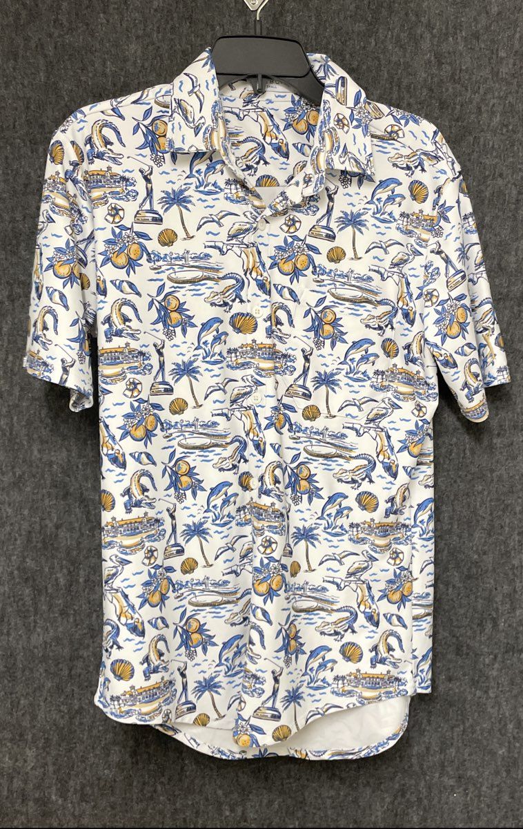 Smith & Quinn Men's Short Sleeve Button Down Shirt TPC Sawgrass Golf Sz S