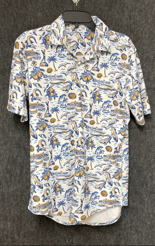 Smith & Quinn Men's Short Sleeve Button Down Shirt TPC Sawgrass Golf Sz S