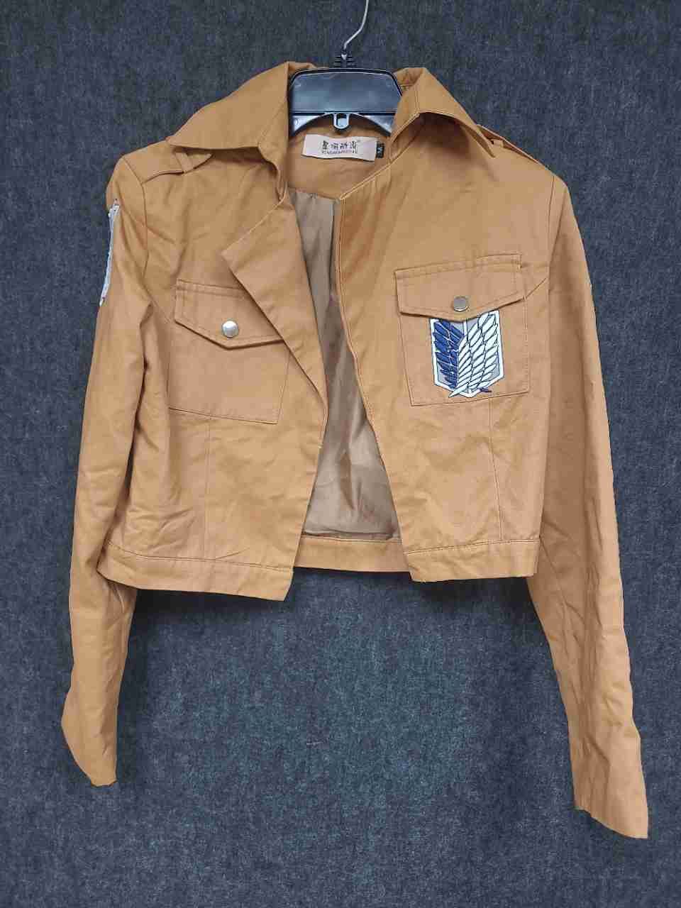 Xinghedongman Attack on Titan Scout Regiment Cosplay Jacket Tan M