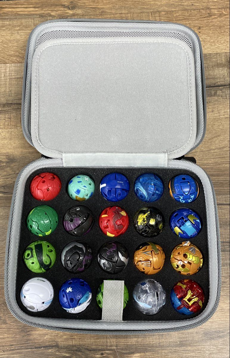 Bakugan Lot 23 Figures Balls + Trading Cards BakuCores Accessories & Case