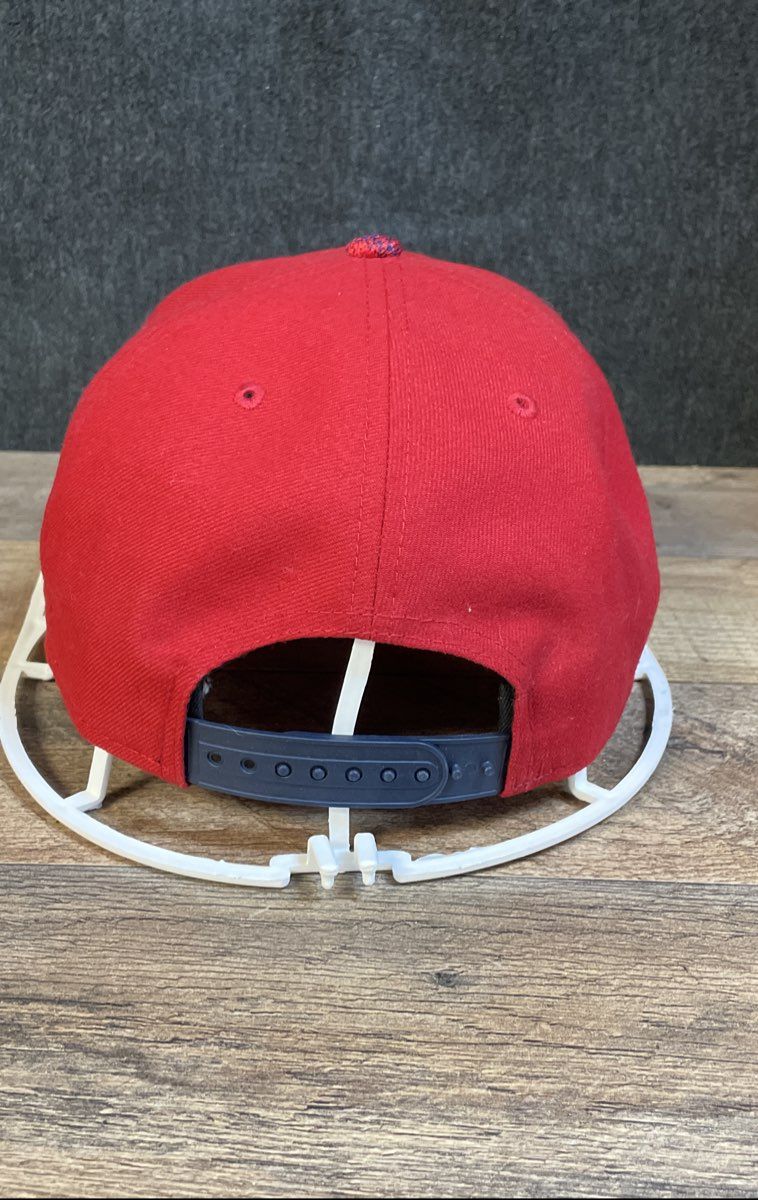 New Era Men's Washington Nationals Red 9Fifty Snapback Hat Textured Brim OSFM