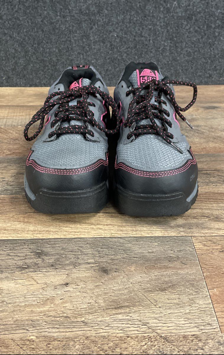 New Balance Industrial 589 Grey Pink Composite Toe Work Shoes Women's Size 8.5 D
