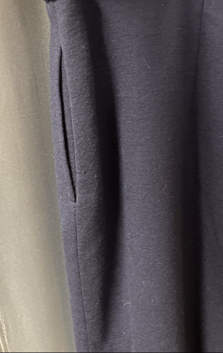 Vintage 90s Bleyle Women's Navy Blue 100% Wool Straight Skirt USA Size 18