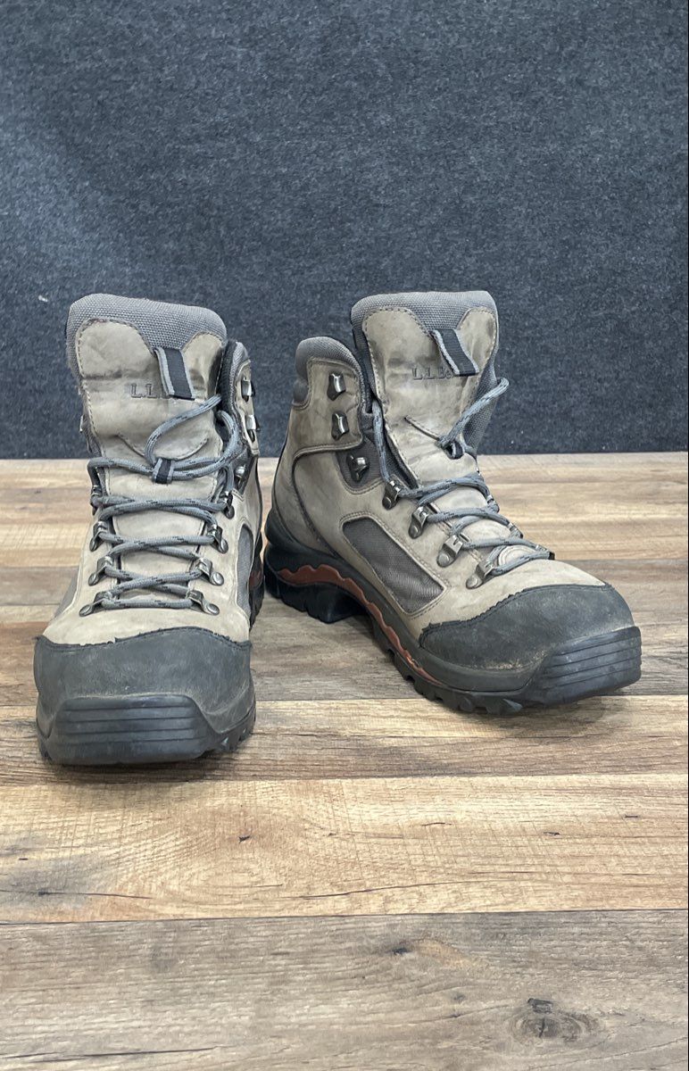 L.L. Bean Cresta Grey GORE-TEX Leather Hiking Boots Men's Size 9.5