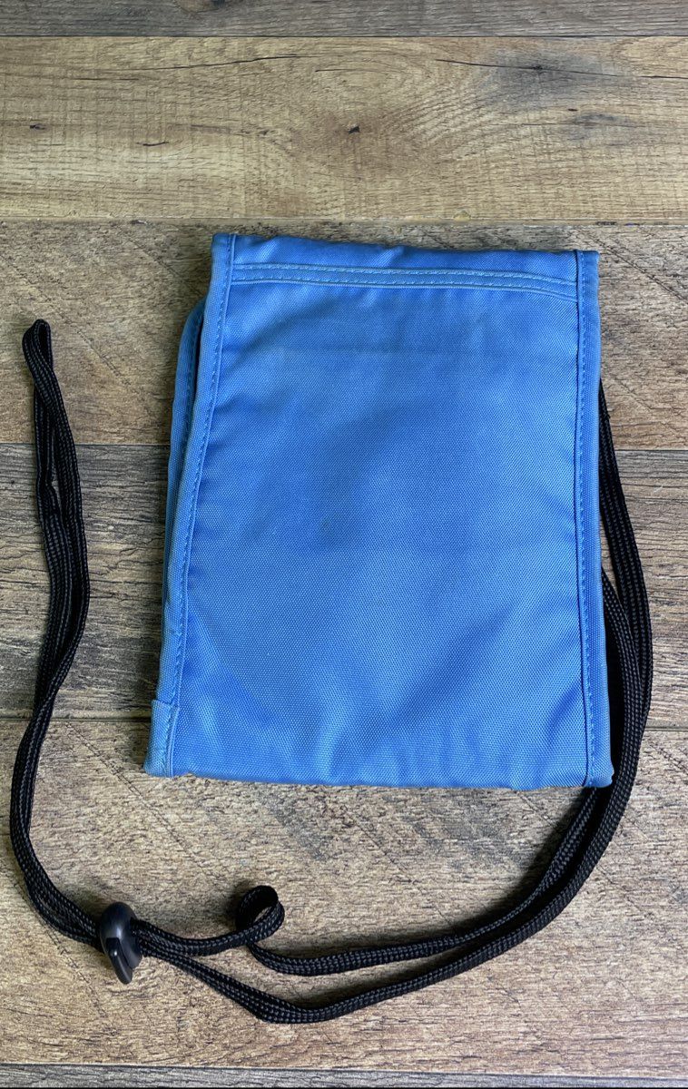 L.L. Bean Blue Travel Passport Organizer Neck Wallet Pouch with Strap