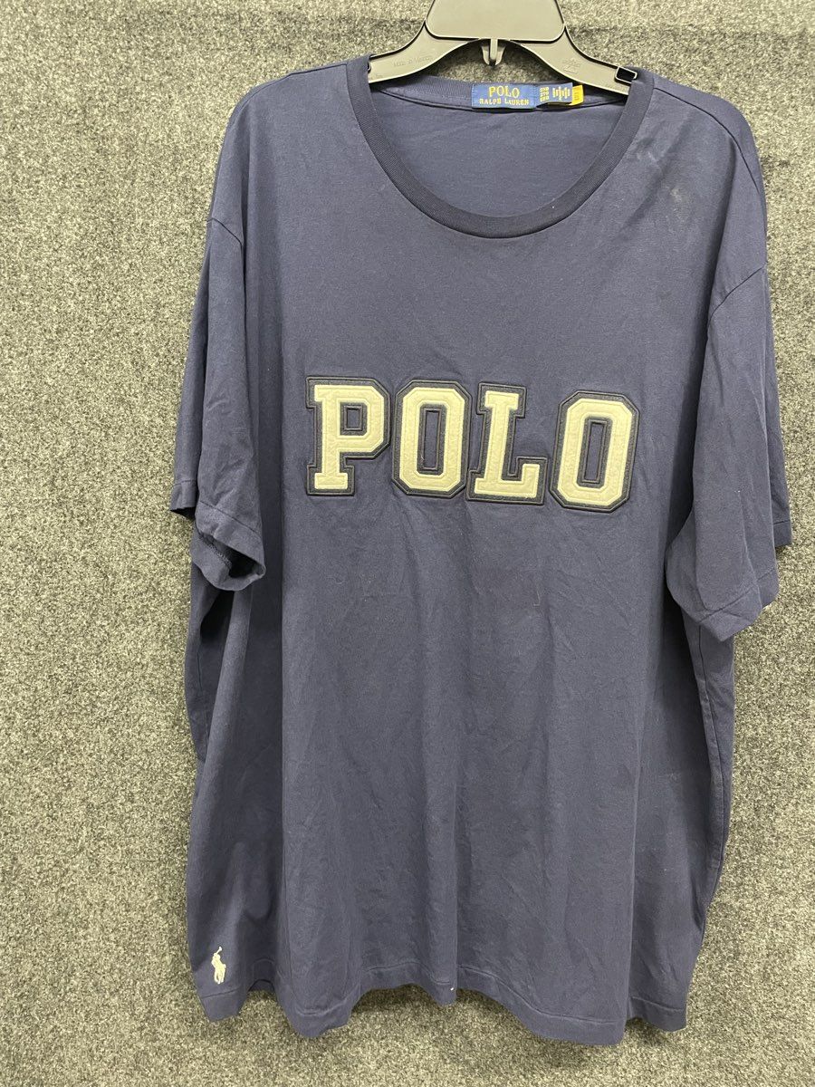Polo Ralph Lauren Men's Navy Blue Large Block Logo T-Shirt Sz 2XB Big