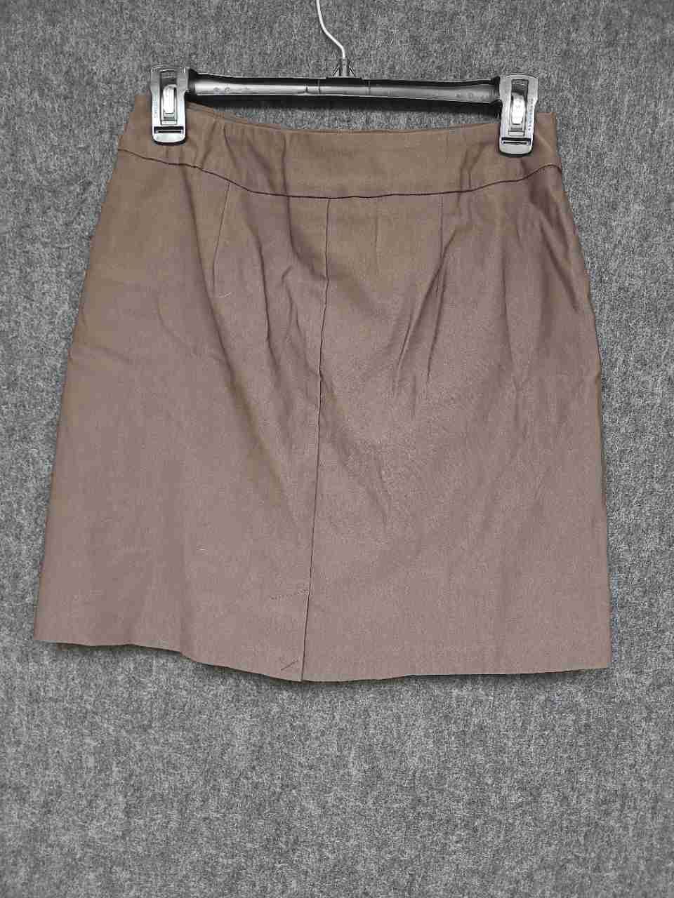 Tribal Women's Petite Coffee Brown Straight Skirt Pockets NWT Size 2P