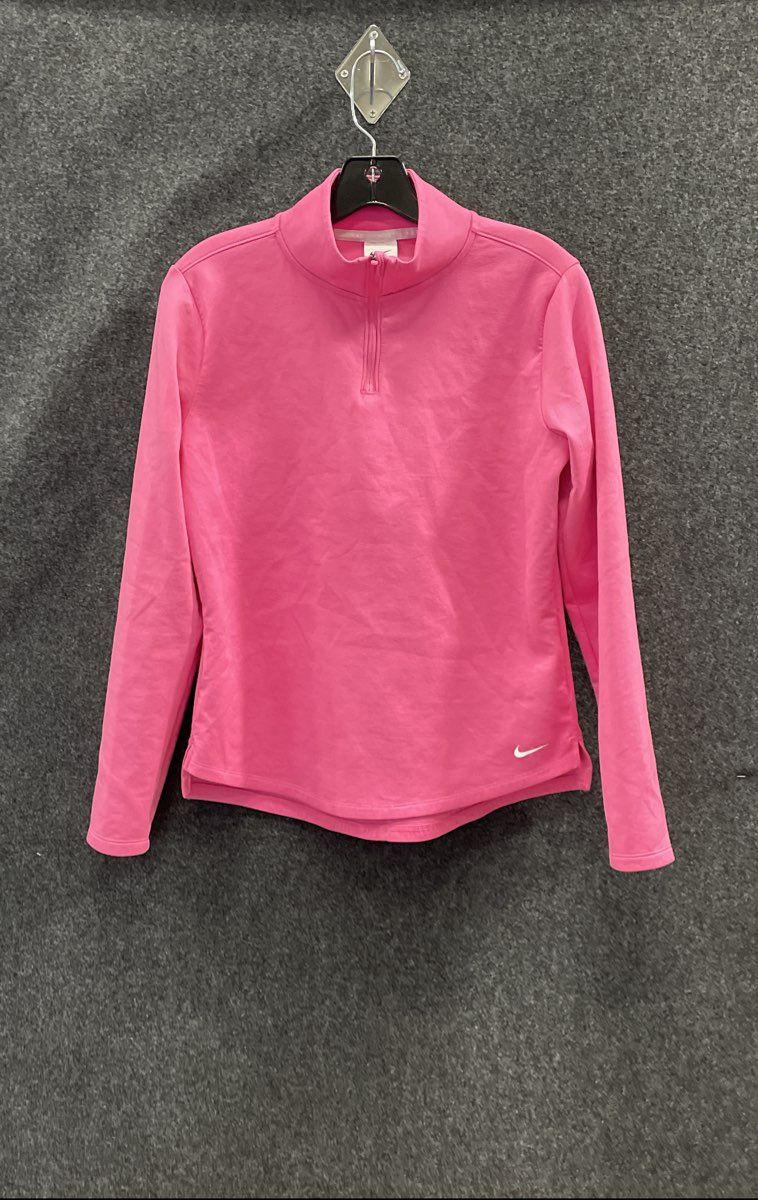 Nike Women's Therma-FIT 1/2 Zip Hot Pink Long Sleeve Pullover Jacket Sz S