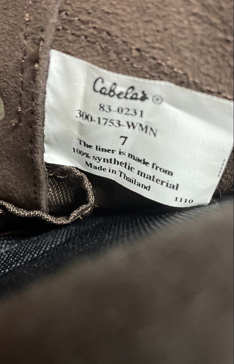 Cabela's Thinsulate Ultra Brown Leather Hunting Duck Boots Women's Size 7