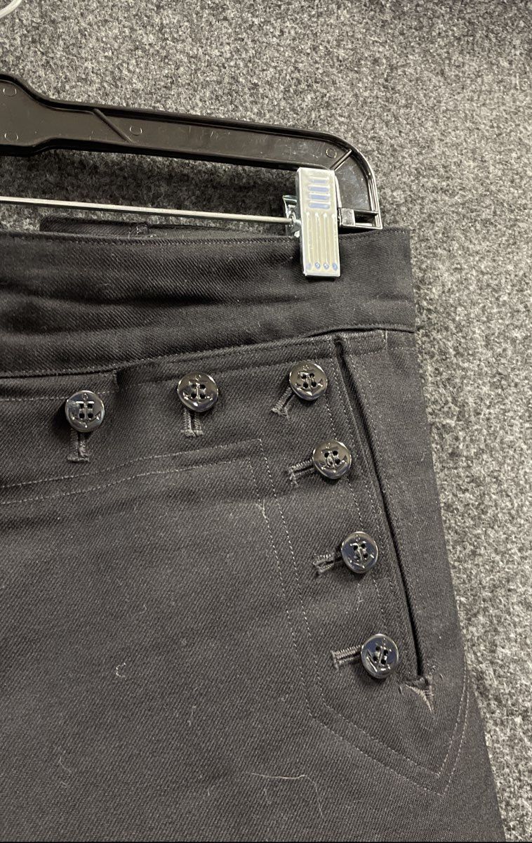 Defense Logistics Agency Men's Black US Navy Wool 13 Button Trousers Sz 29S