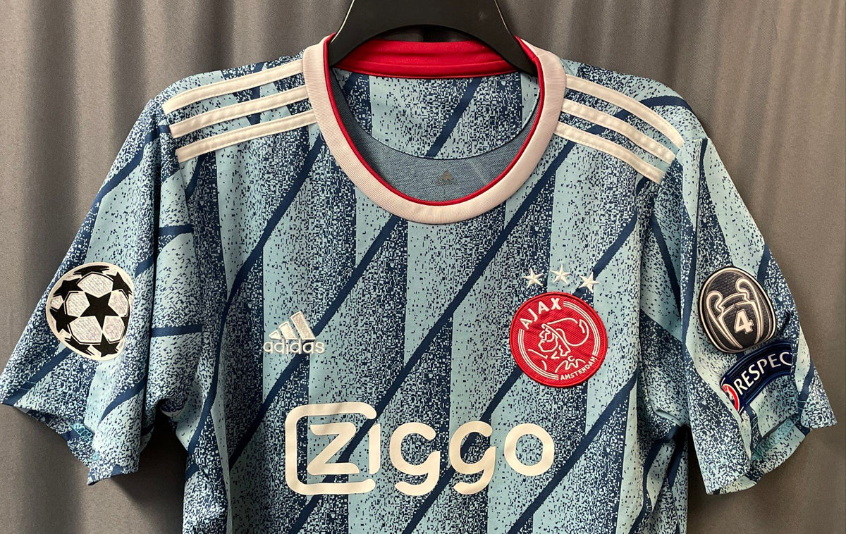 Adidas Men's AFC Ajax 2020/2021 Away Jersey Blue #3 Medium