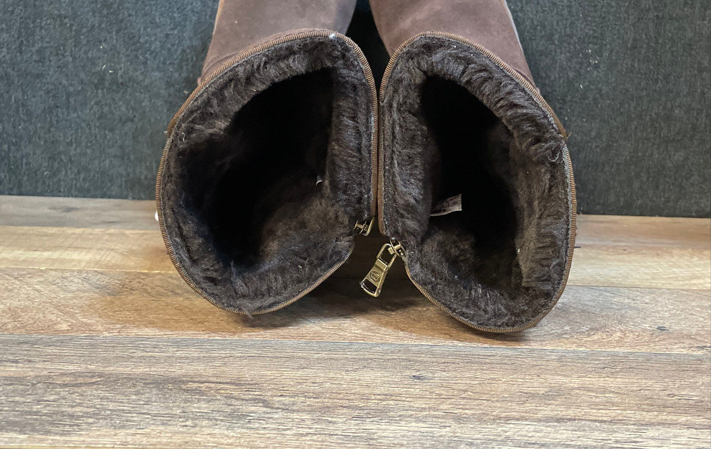 Lamo Malanie Women's Brown Suede Southwest Tribal Mid-Calf Boots Size 8