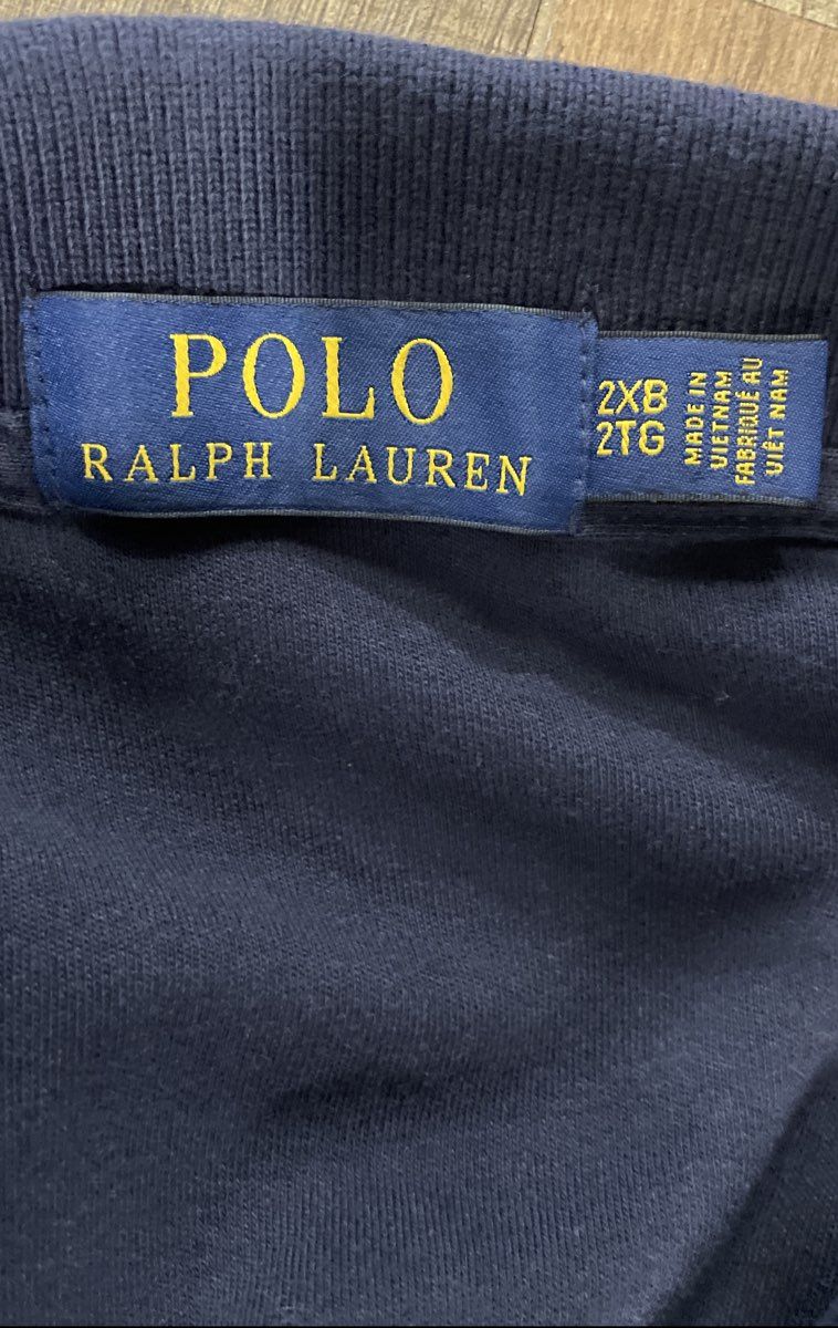 Polo Ralph Lauren Men's Dark Blue Short Sleeve Polo Shirt Red Pony Sz 2XB