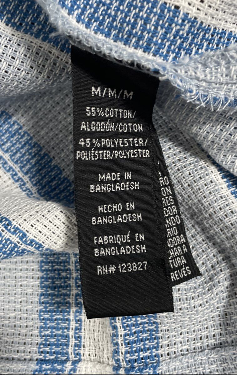 Malibu By Drill Clothing Co Men's Blue Striped Short Sleeve Polo Shirt NWT Sz M