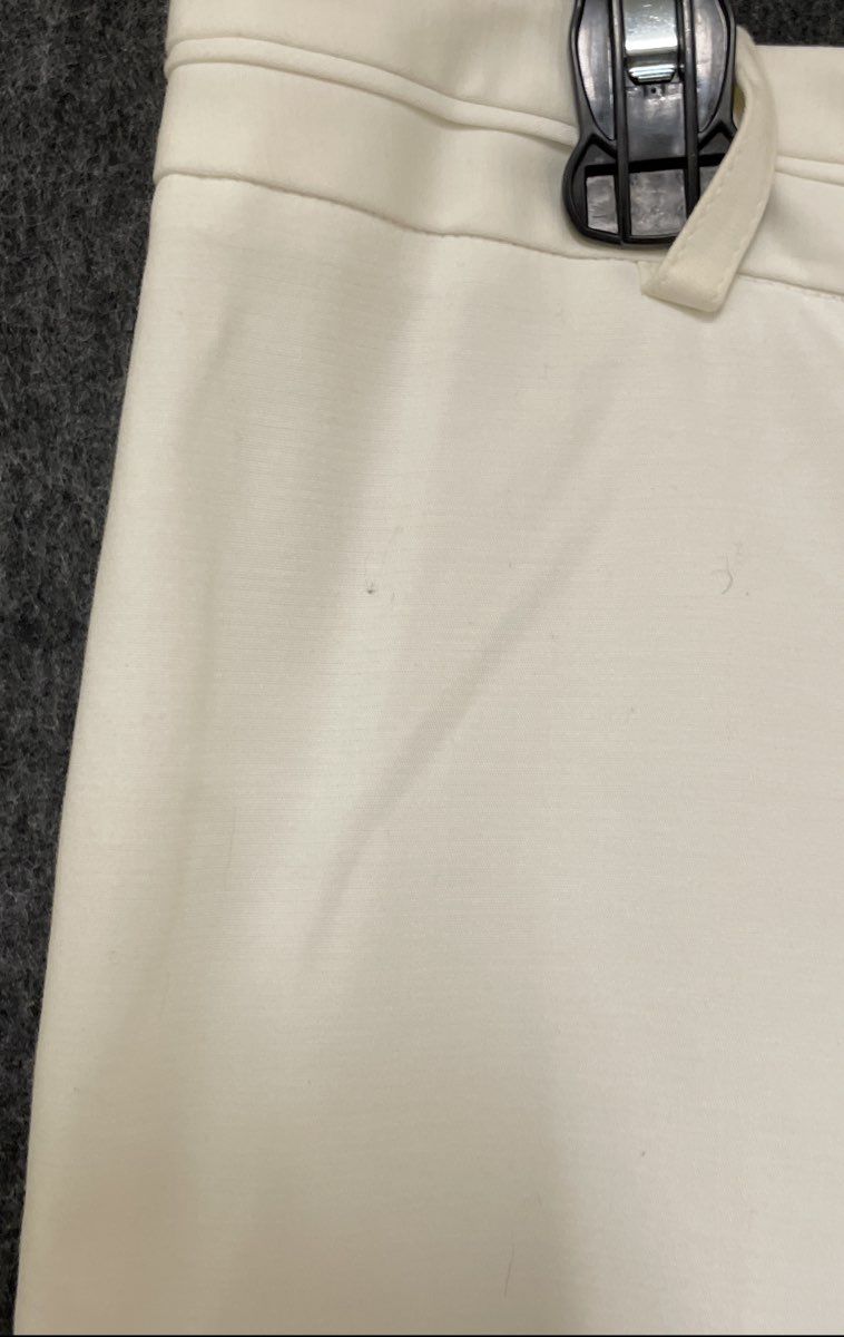 Calvin Klein Women's White Cotton Blend Stretch Ankle-Length Pants Sz 8