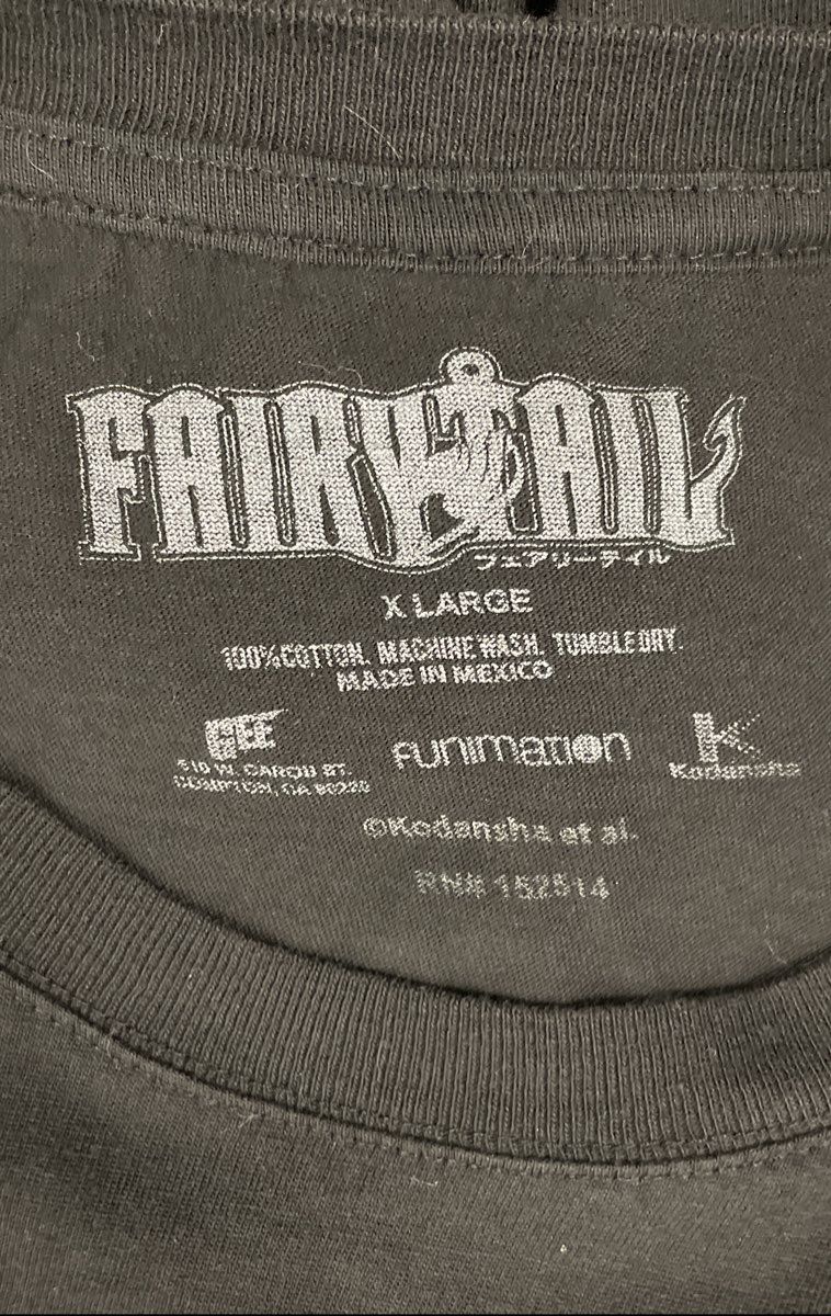 Fairy Tail Men's Black Chibi Natsu Happy Funimation Anime T-Shirt Sz XL