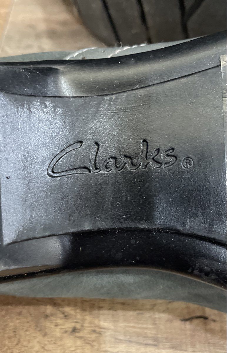 Clarks 39346 Green Leather Mary Jane Buckle Block Heels Women's Size 9M