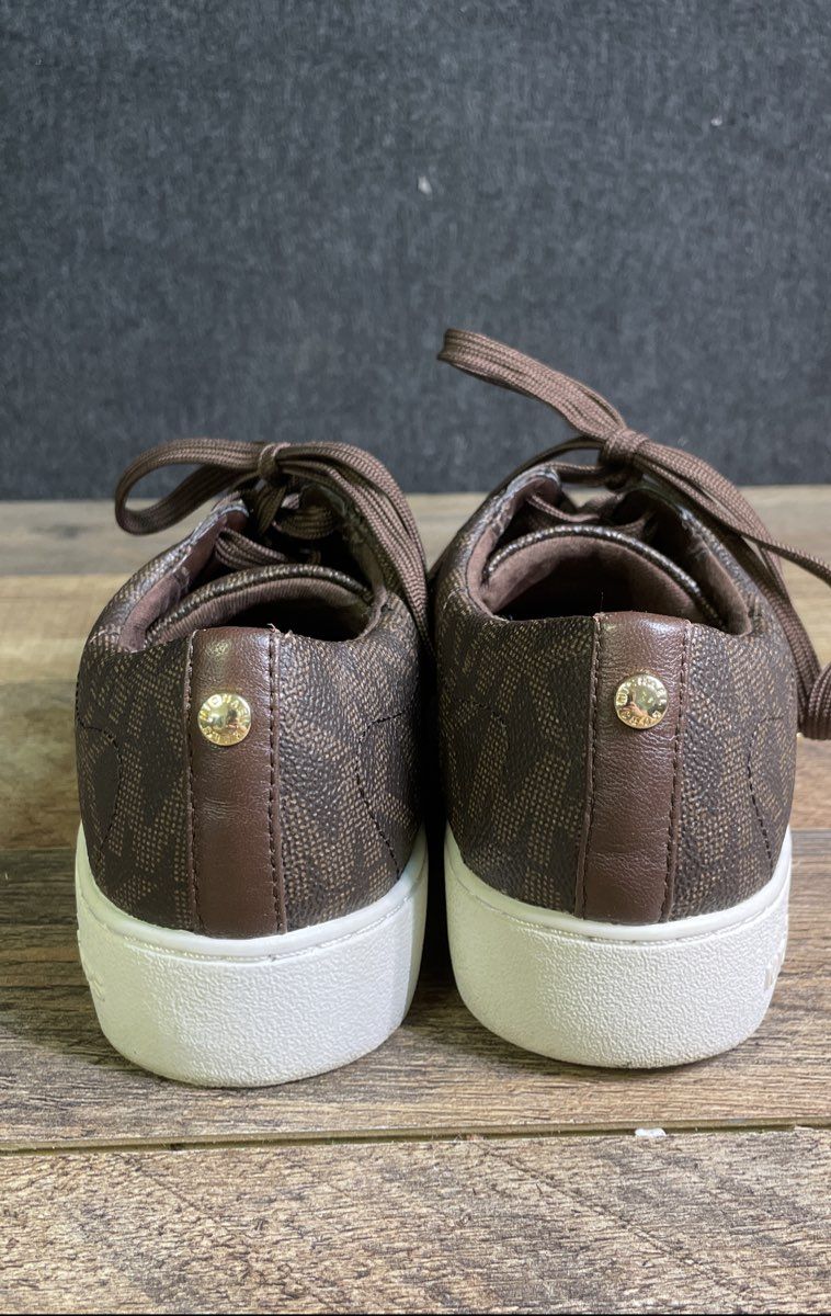Michael Kors Keaton Brown Logo Lace Up Sneakers Women's Size 7