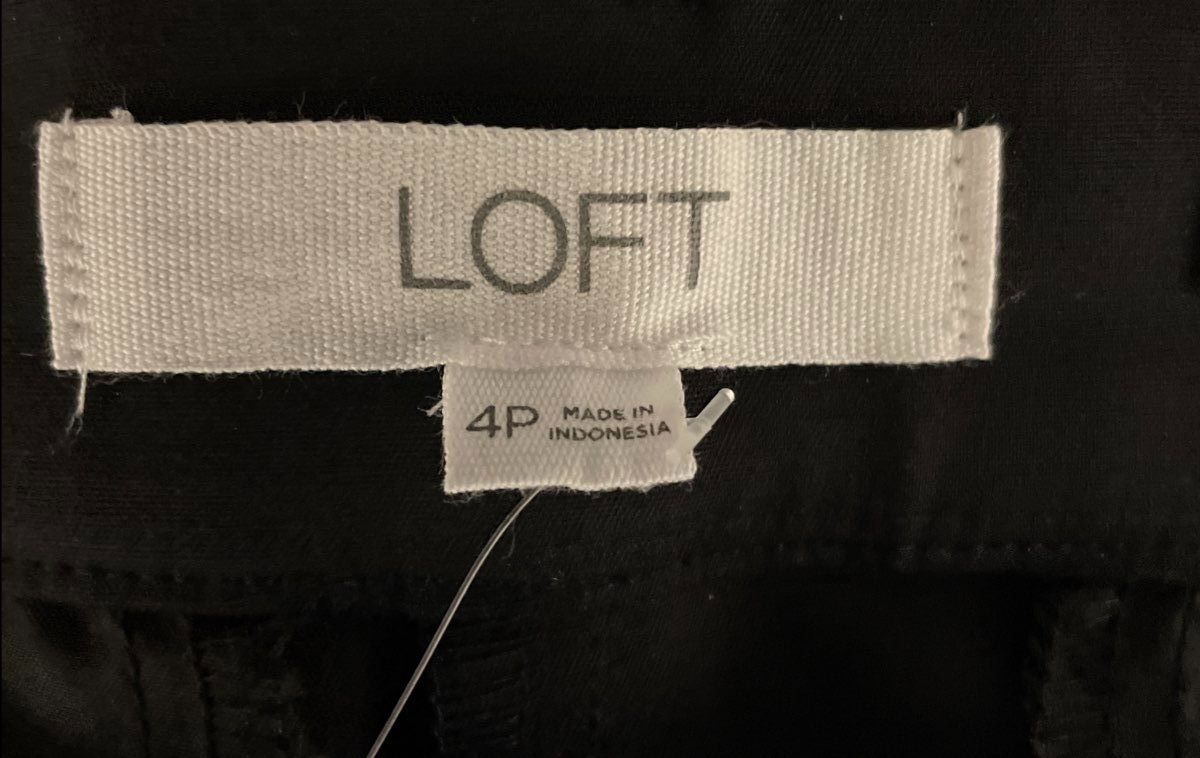 LOFT Women's The Riviera Slim Black Trousers Pants Sz 4 Petite NWT