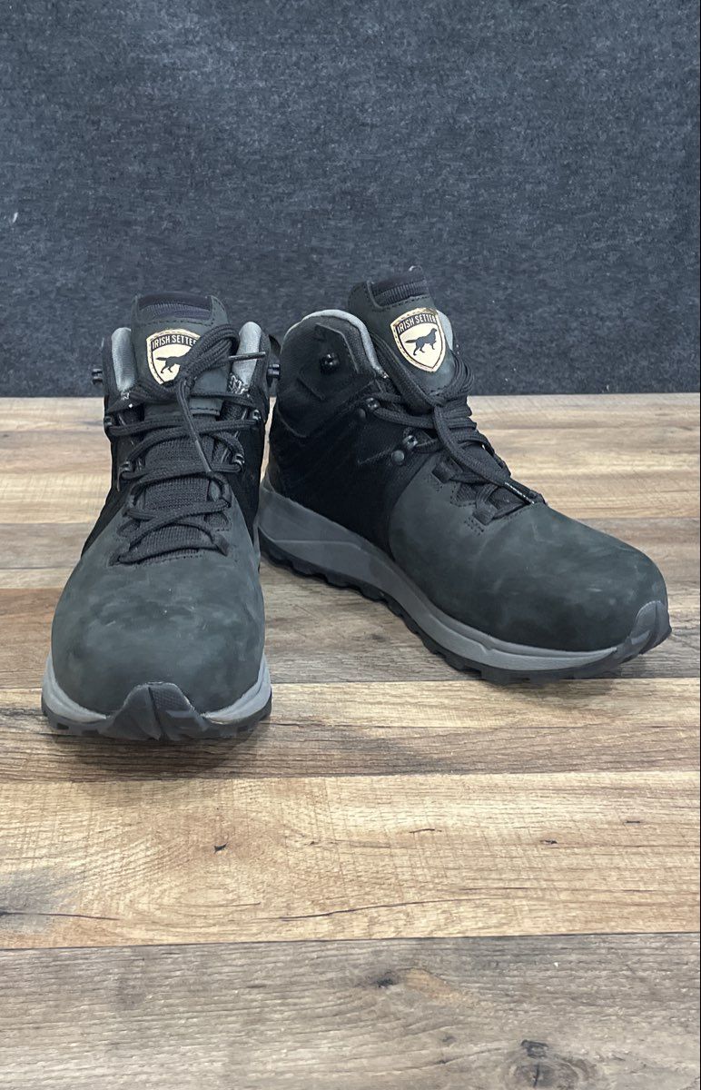 Irish Setter UltraDry Waterproof Black Vibram Sole Hiking Boots Men's Size 8.5