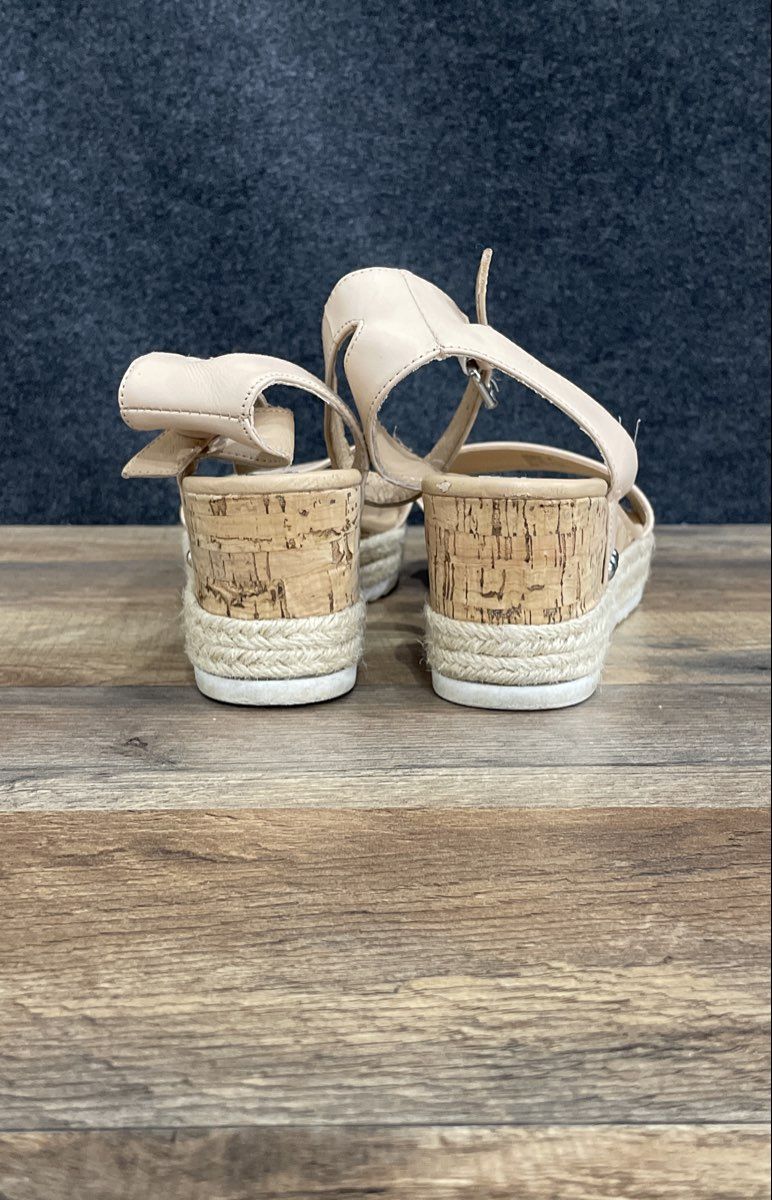 Steve Madden Tan Platform Espadrille Wedge Sandals Women's Size 8