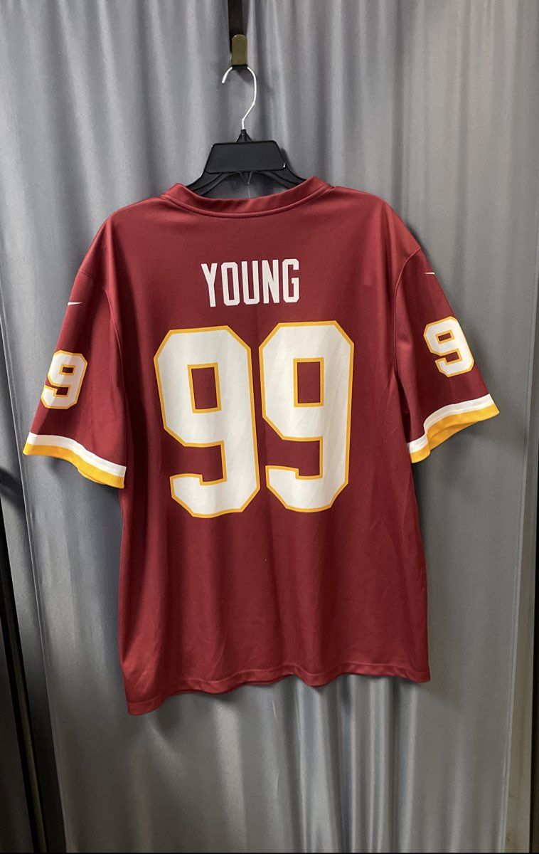 Nike Men's Washington Football Team #99 Chase Young Jersey Burgundy XL