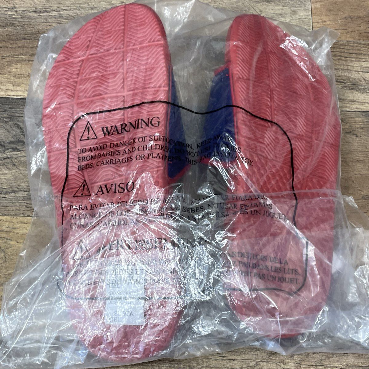 FOCO NFL New York Giants Logo Gel Slide Sandals Red Blue New Size 7/8