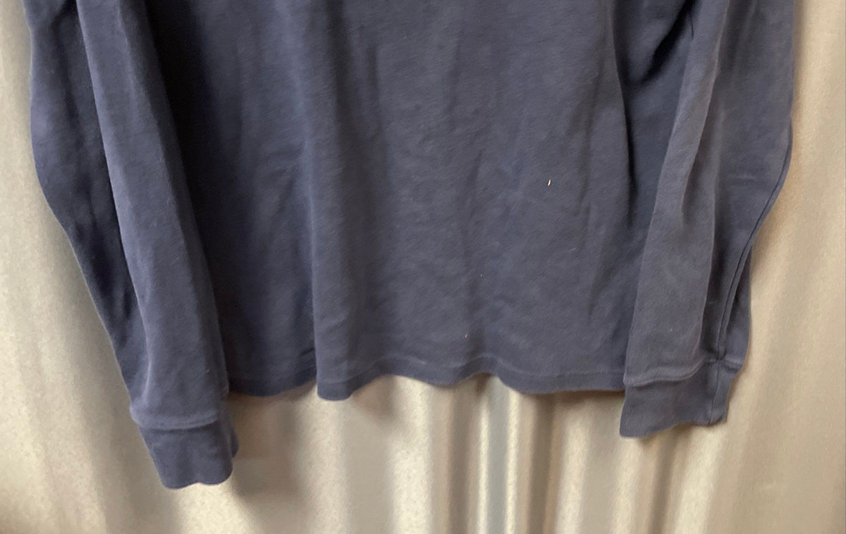 Polo Ralph Lauren Boys Navy Blue 1/4 Zip Cotton Pullover Sweater Sz L (14/16)