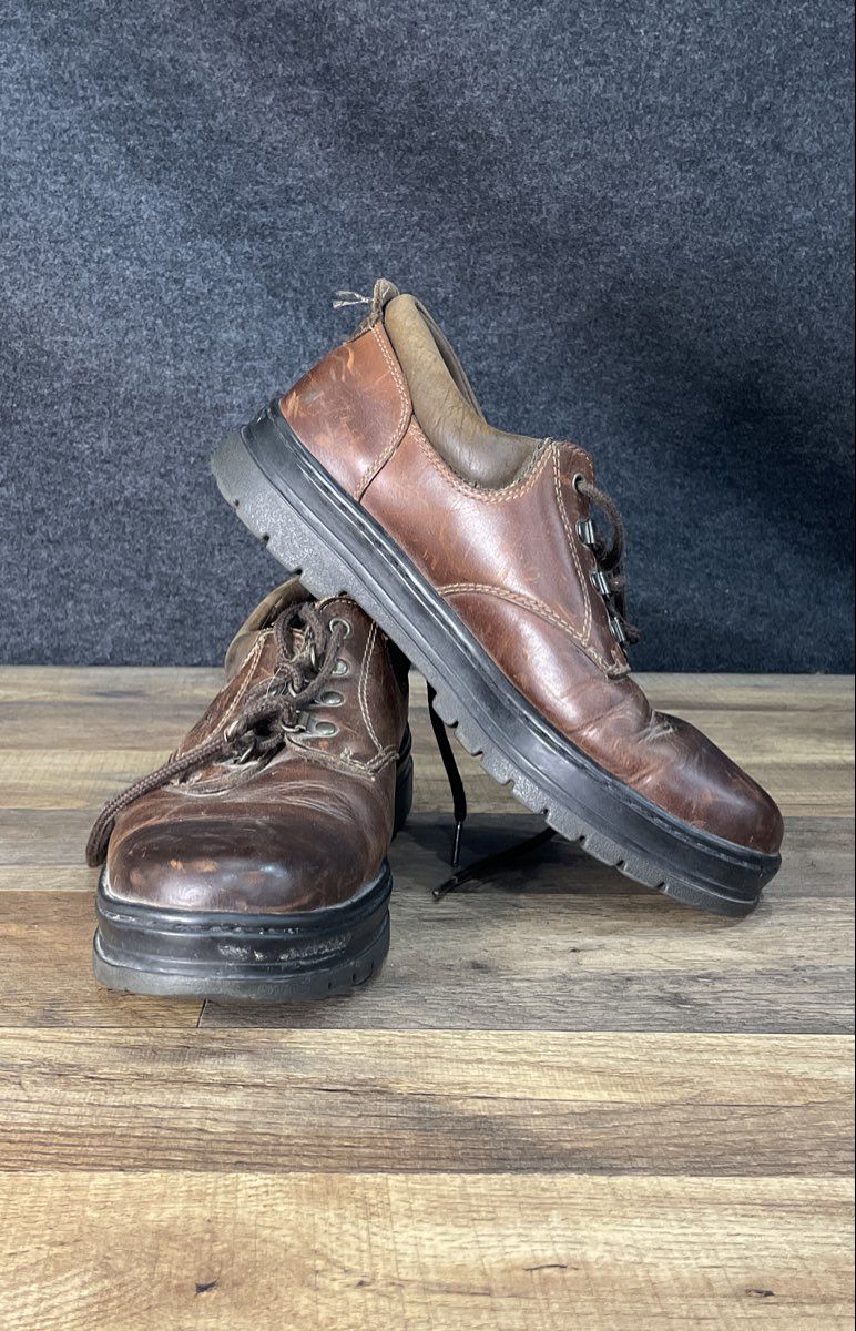 Timberland Brown Leather Low Top Casual Lug Sole Shoes Men's Size 10M