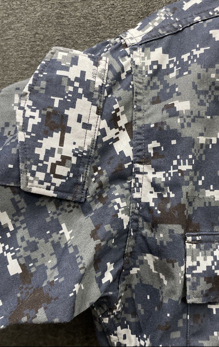 American Apparel US Navy NWU Type I Digital Camo Blouse Shirt Sz Small-Short