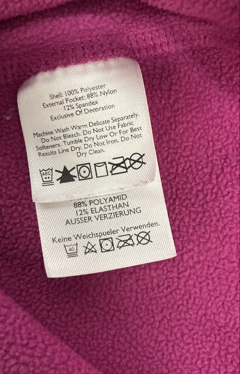 Eddie Bauer First Ascent Women's Magenta Mock Neck 1/4 Zip Fleece Pullover XL