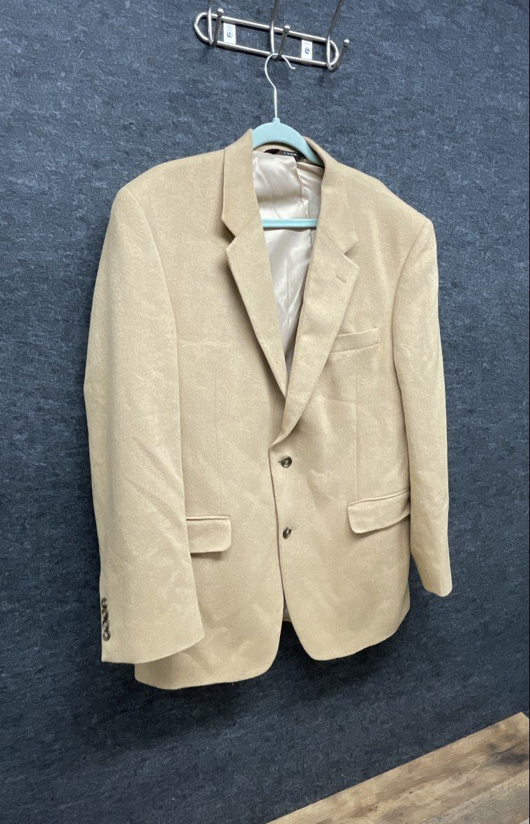 Jos. A. Bank Men's Tan 2-Button Sport Coat Blazer Lined Notch Lapel Beige