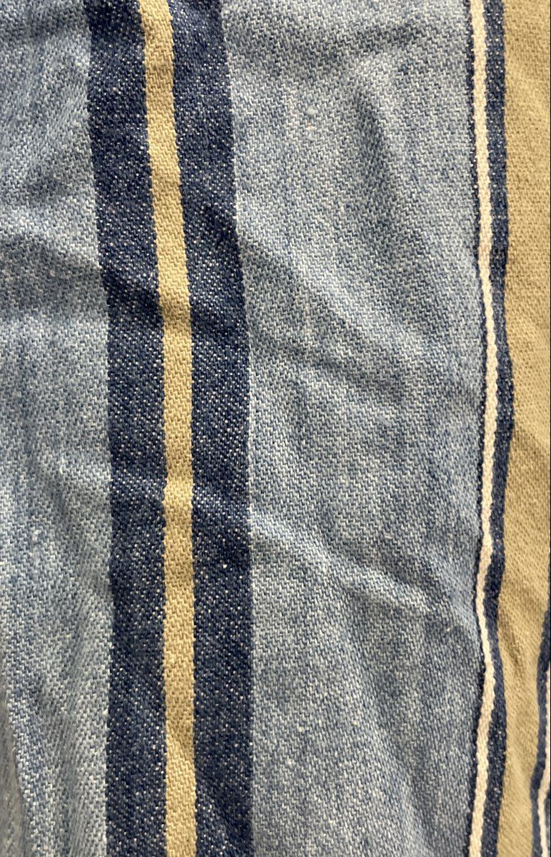Vintage 90s Dickies Striped Long Sleeve Button Up Work Shirt Sz L